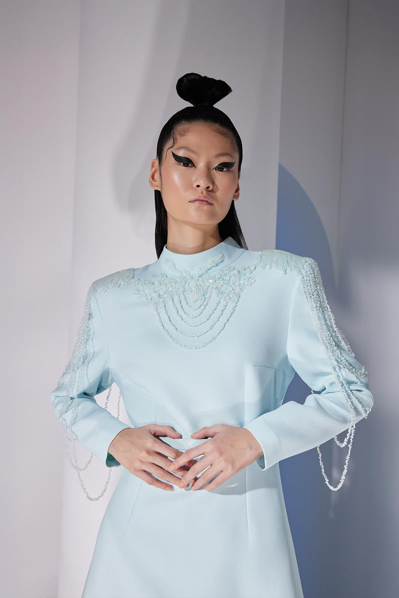 ZARINA DRESS Gök Mavisi