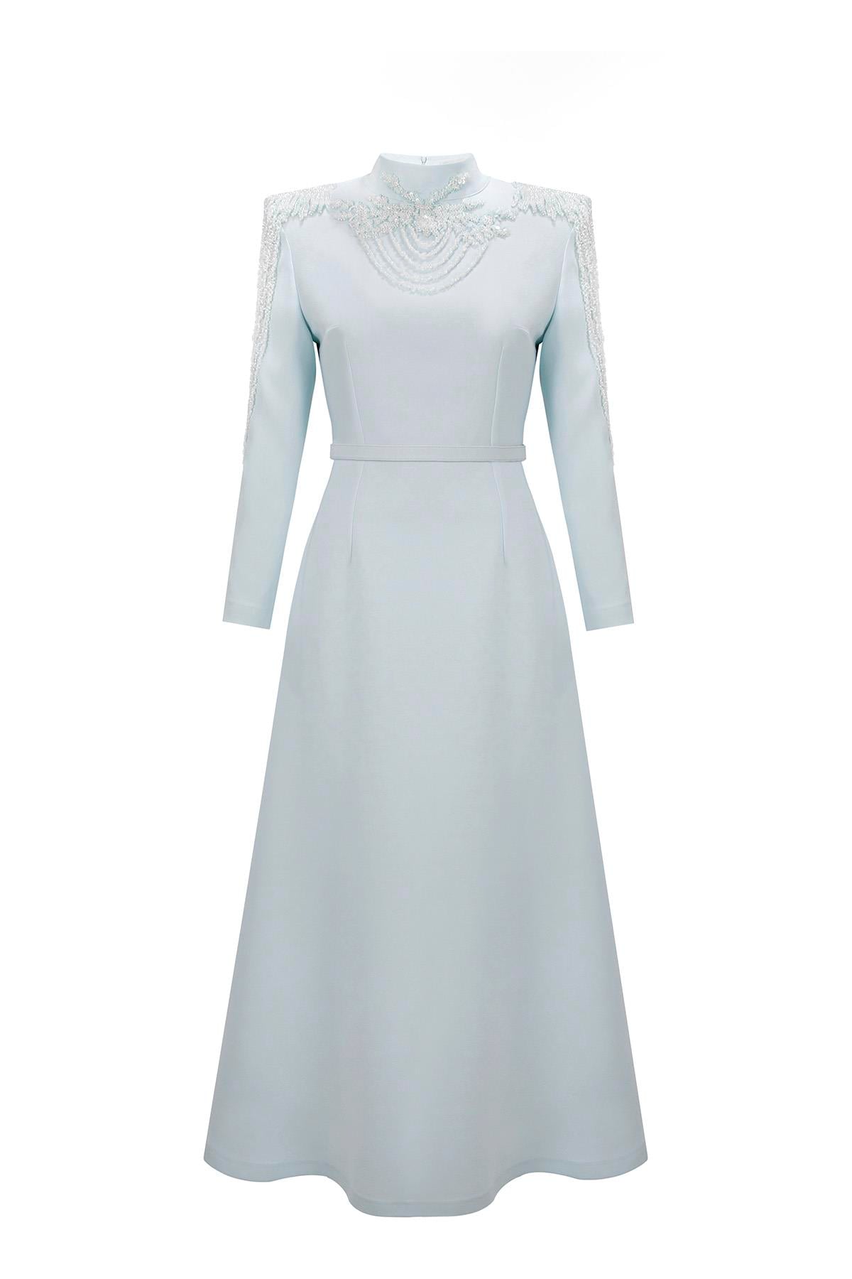 ZARINA DRESS Gök Mavisi