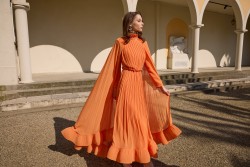 OLIVIA DRESS TURUNCU - Thumbnail